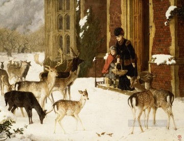 動物 Painting - 鹿と慈善姉妹たち
